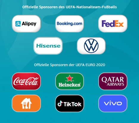 Heineken, Coca-Cola, Qatar Airways, Takeaway.com, TikTok und Vivo sind die offiziellen Sponsoren des Turniers